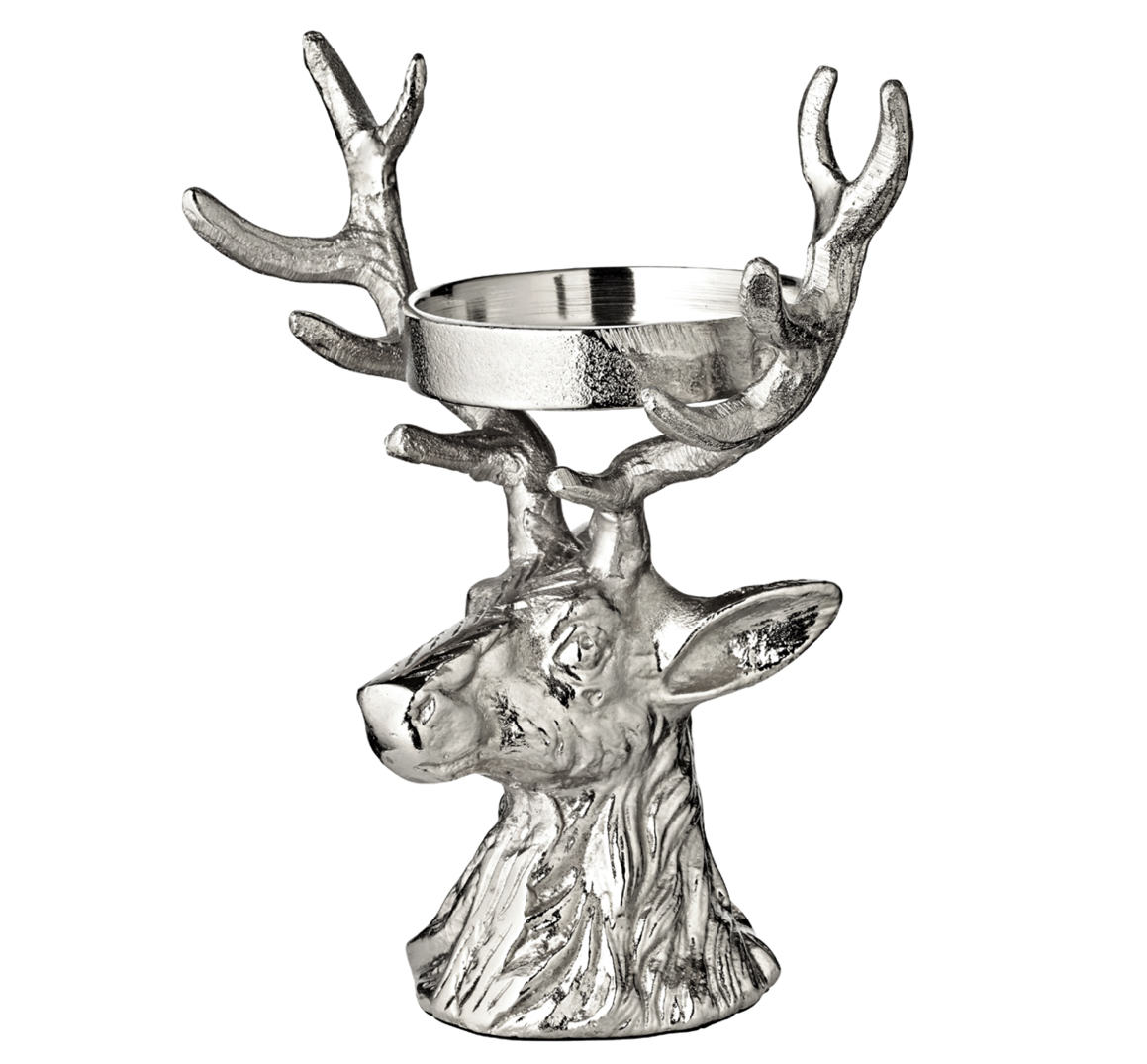 Hirsch_Kerzenleuchter_1_Stumpenkerze_Edzard Edzard STAG CANDLE HOLDER Hirsch Adi Kerzenständer 1 Stumpenkerze