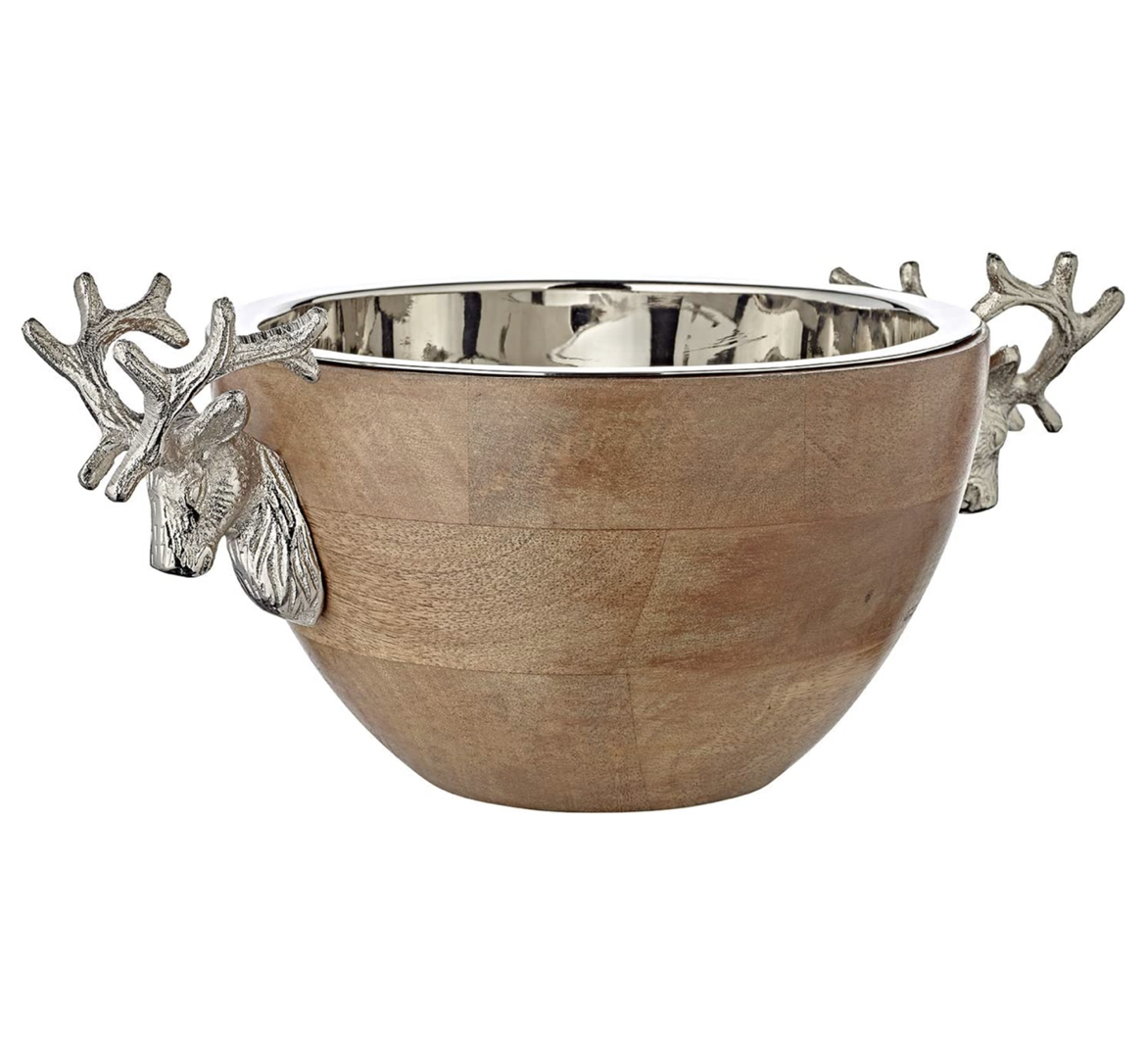 Stag_Hirsch_Schale_Edzard Edzard STAG MANGO WOOD BOWL Hirsch Jeff Schale, Mangoholz