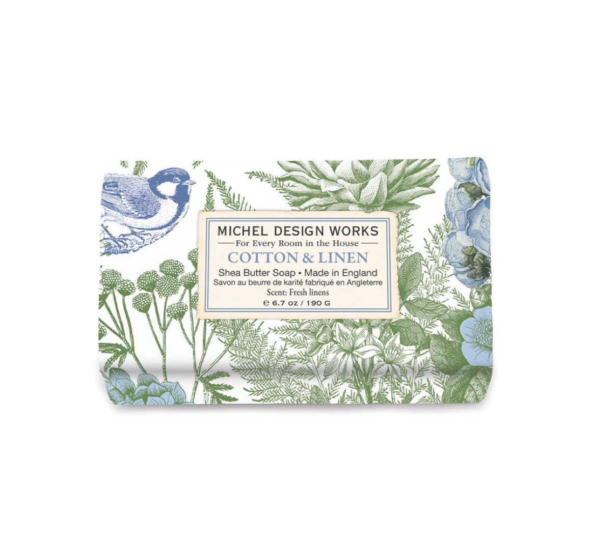 SOAW417_Cotton_Linen_190g_Seife_Michel_Design_Works Michel Design Works COTTON LINEN HAND SOAP Medium Badeseife Handseife 190g