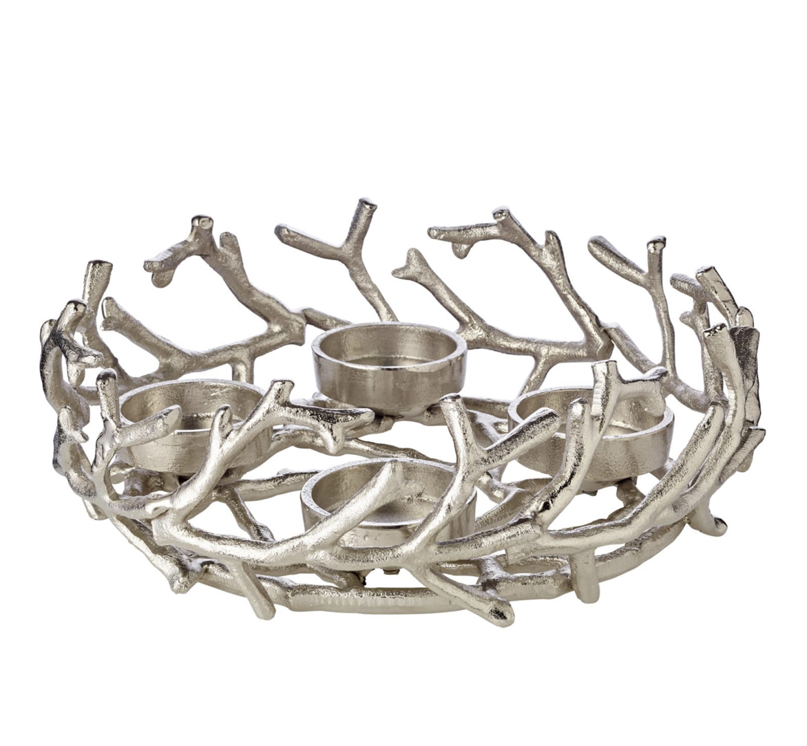 Edzard PORUS ADVENT WREATH Adventskranz rund Edelstahl Durchmesser 32 cm