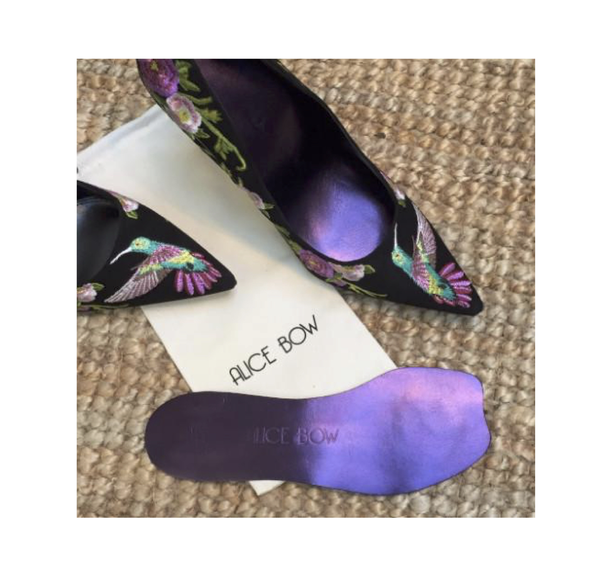 Alice Bow INSOLES HIGH HEELS Einlagen für Pumps, ab EU33 Metallic Purple