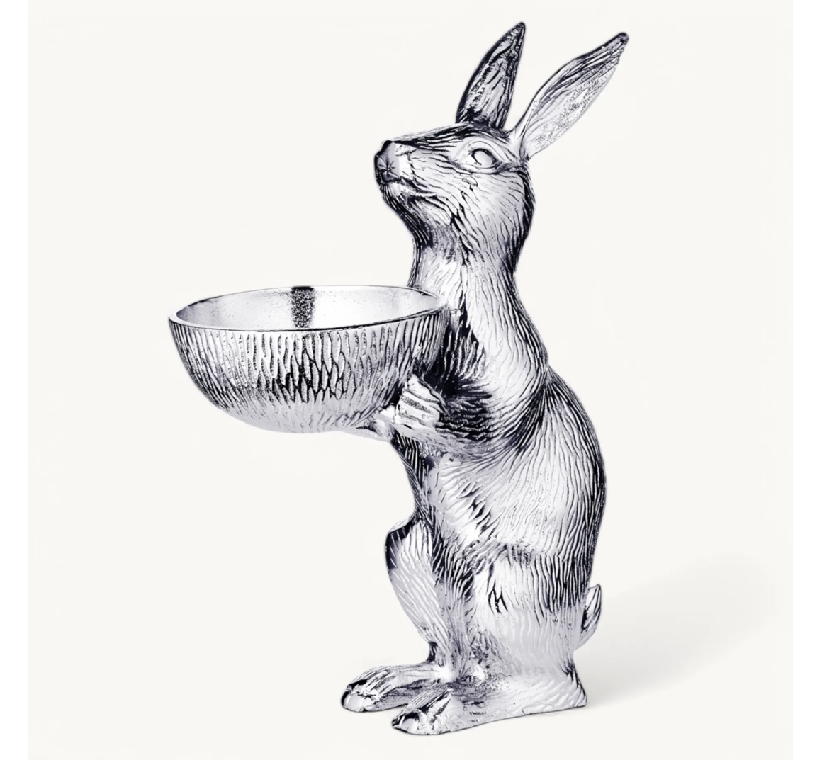 Edzard BERT HARE with BOWL, Hase mit Schale (Höhe 32 cm)