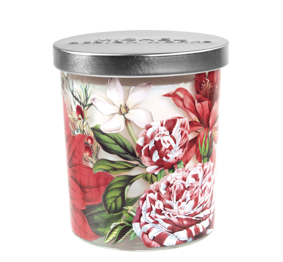 CANJ361_Christmas_Bouquet_Duftkerze Michel Design Works CHRISTMAS BOUQUET SCENTED CANDLE IN A JAR Duftkerze im Glas mit Deckel 100% Sojawachs
