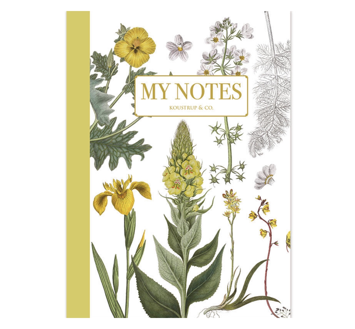Yellow_Floral_Notebook_Notizbuch_KoustrupCo Koustrup & Co YELLOW FLORAL NOTEBOOK Notizbuch
