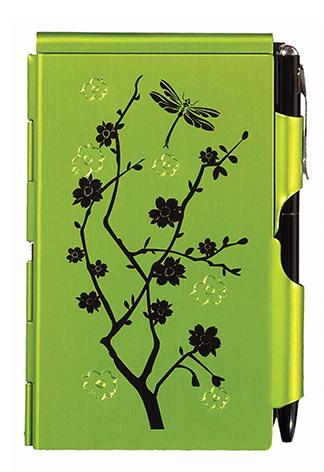 Flip_Notes_Troika_Lime_Blossom Troika LIME BLOSSOM Flip Notes® Notizblock mit Metalletui