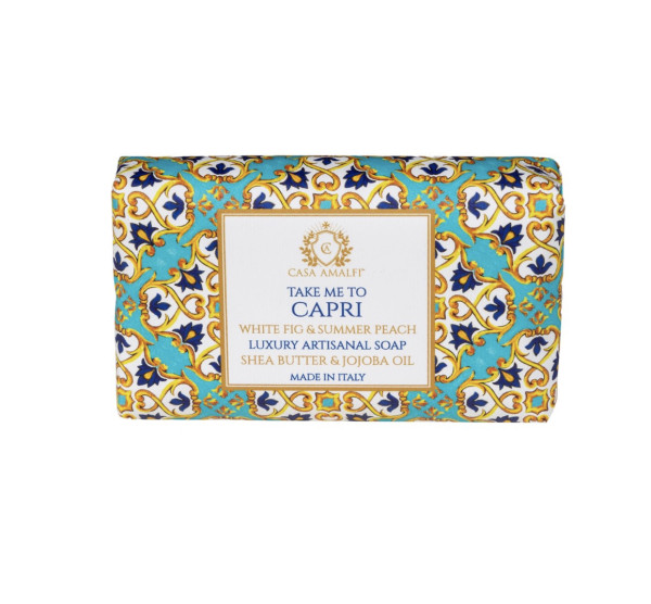 Casa Amalfi TAKE ME TO CAPRI SOAP WHITE FIG & SUMMER PEACH Seife 150g