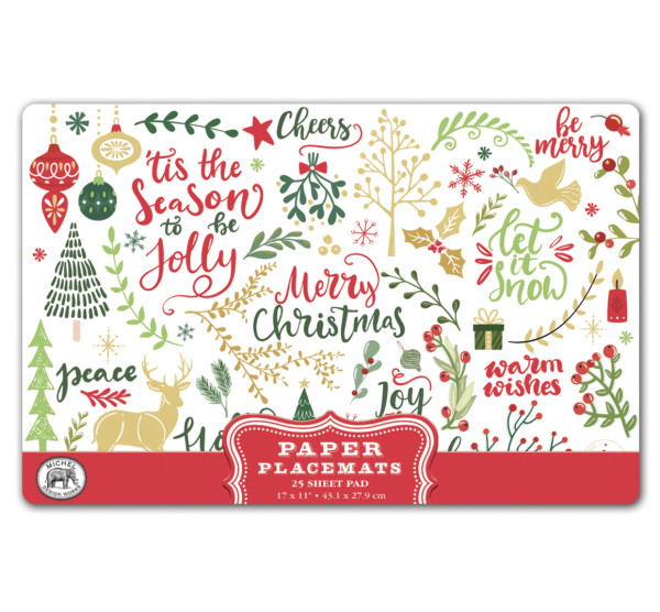 Michel Design Works Paper Placemats Platzsets JOY TO THE WORLD PM360