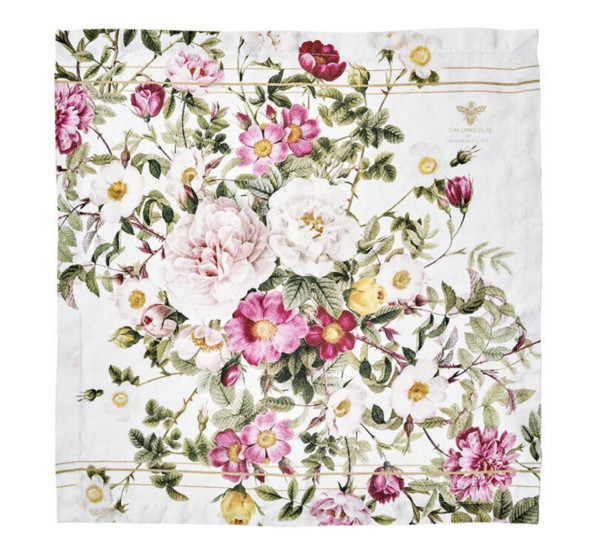 Koustrup Co ROSE FLOWER GARDEN LINEN NAPKIN Stoff-Serviette, Leinen