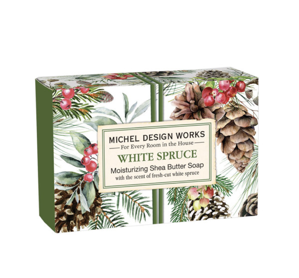 Michel Design Works WHITE SPRUCE BOXED HAND SOAP Handseife in Geschenkbox 