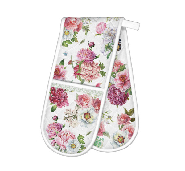 Michel Design Works BLUSH PEONY DOUBLE OVEN GLOVE Doppel-Ofenhandschuhe