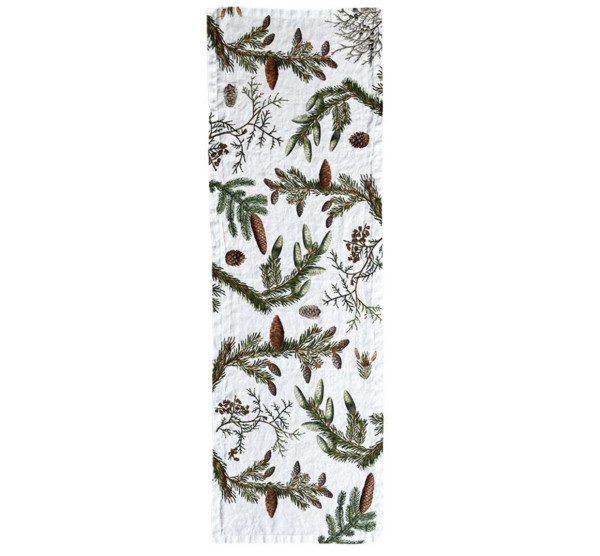 Koustrup Co PINE TREES TABLE RUNNER Tischläufer, Leinen