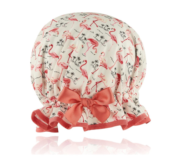 Dilly Daydream PRETTY FLAMINGO SHOWER CAP Duschhaube Elfenbein