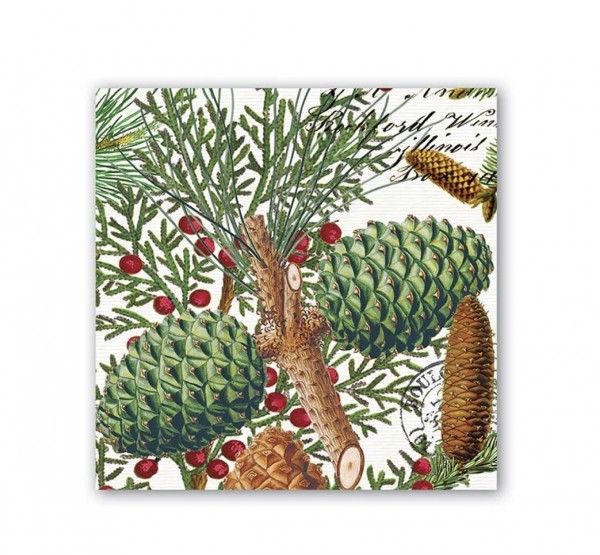 Michel Design Works SPRUCE LUNCHEON NAPKINS 3-lagige Servietten (20er Pack)