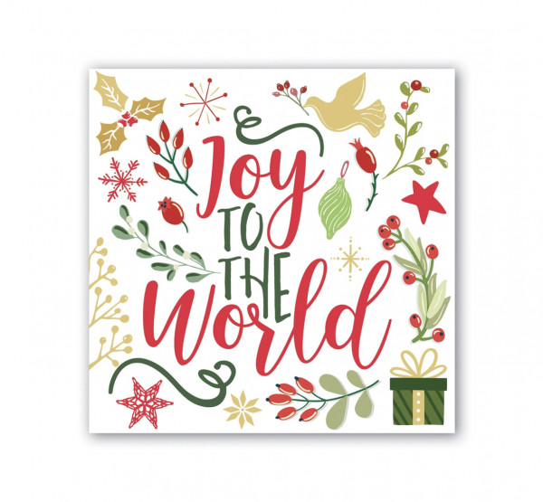 Michel Design Works JOY TO THE WORLD Servietten Luncheon Napkins 