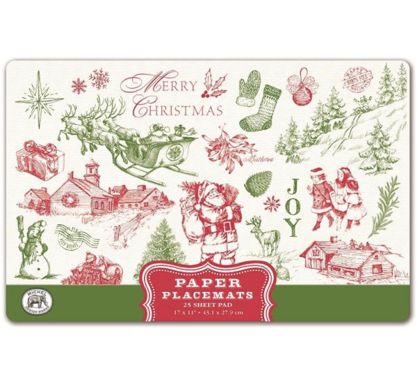 Michel Design Works Paper Placemats Platzsets ITS CHRISTMASTIME